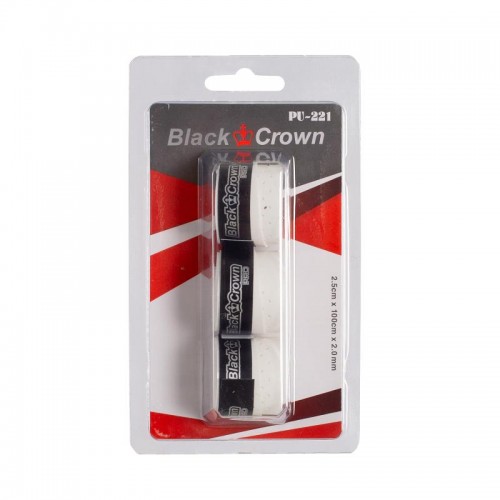 Blister Black Crown Perforado Blanco 3 Overgrips Blister Black Crown Perforado Blanco 3 Overgrips