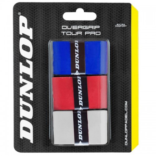 Blister Dunlop 3 Overgrips Tour Pro Colores Blister Dunlop 3 Overgrips Tour Pro Colores