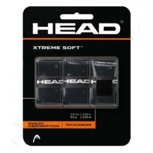 Blister Head  Xtreme Soft Negro 3 Overgrips Blister Head  Xtreme Soft Negro 3 Overgrips