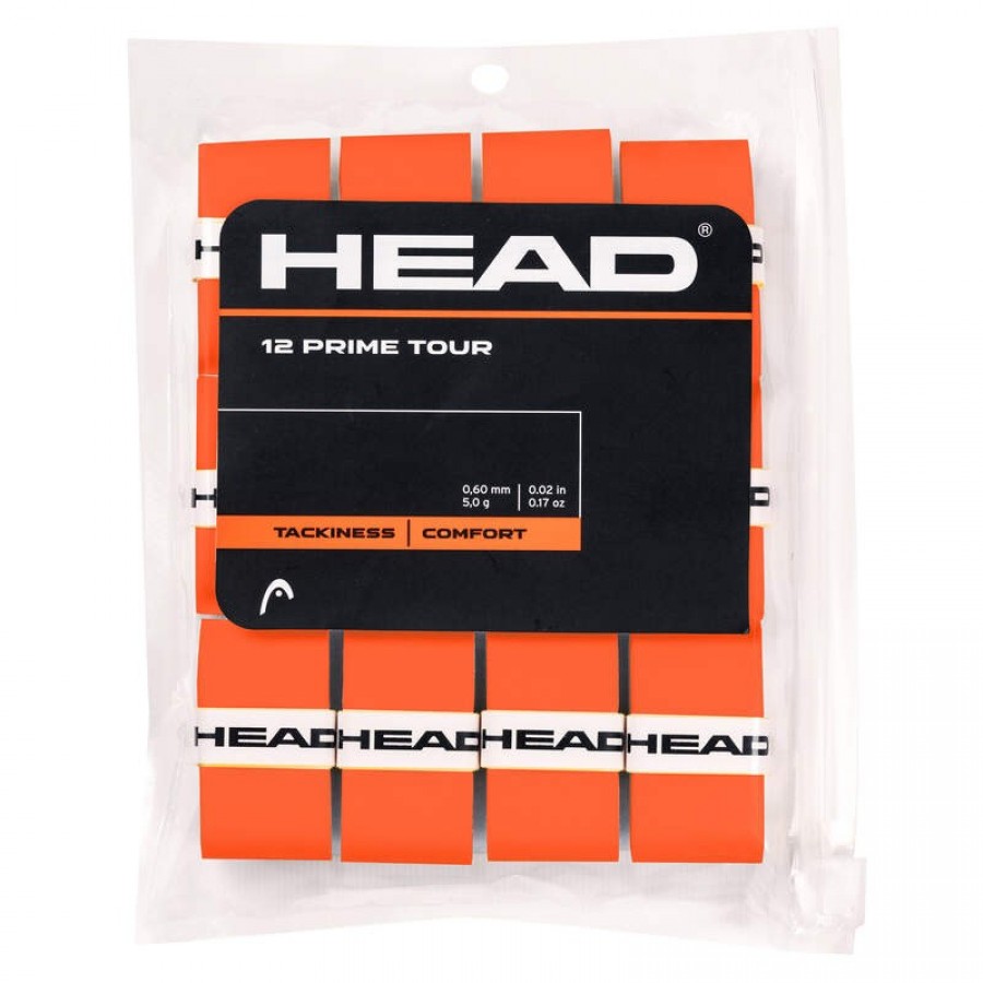 Blister Overgrips Head Prime Tour Naranja 12 Unidades
