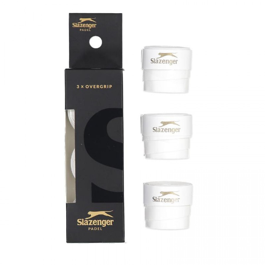 Blister Overgrips Slazenger Padel Blanco 3 Unidades  Oferta + Barato