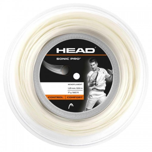 Bobina Cordaje 200m Head Sonic Pro 1,25mm Blanco Bobina Cordaje 200m Head Sonic Pro 1,25mm Blanco