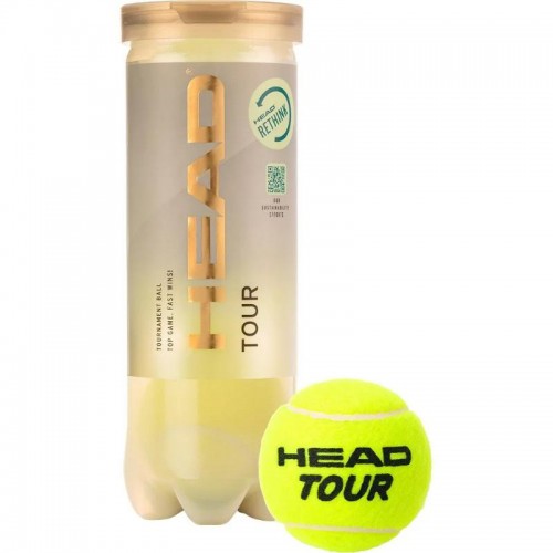Bote de 3 Pelotas Head Tour Tennis Bote de 3 Pelotas Head Tour Tennis
