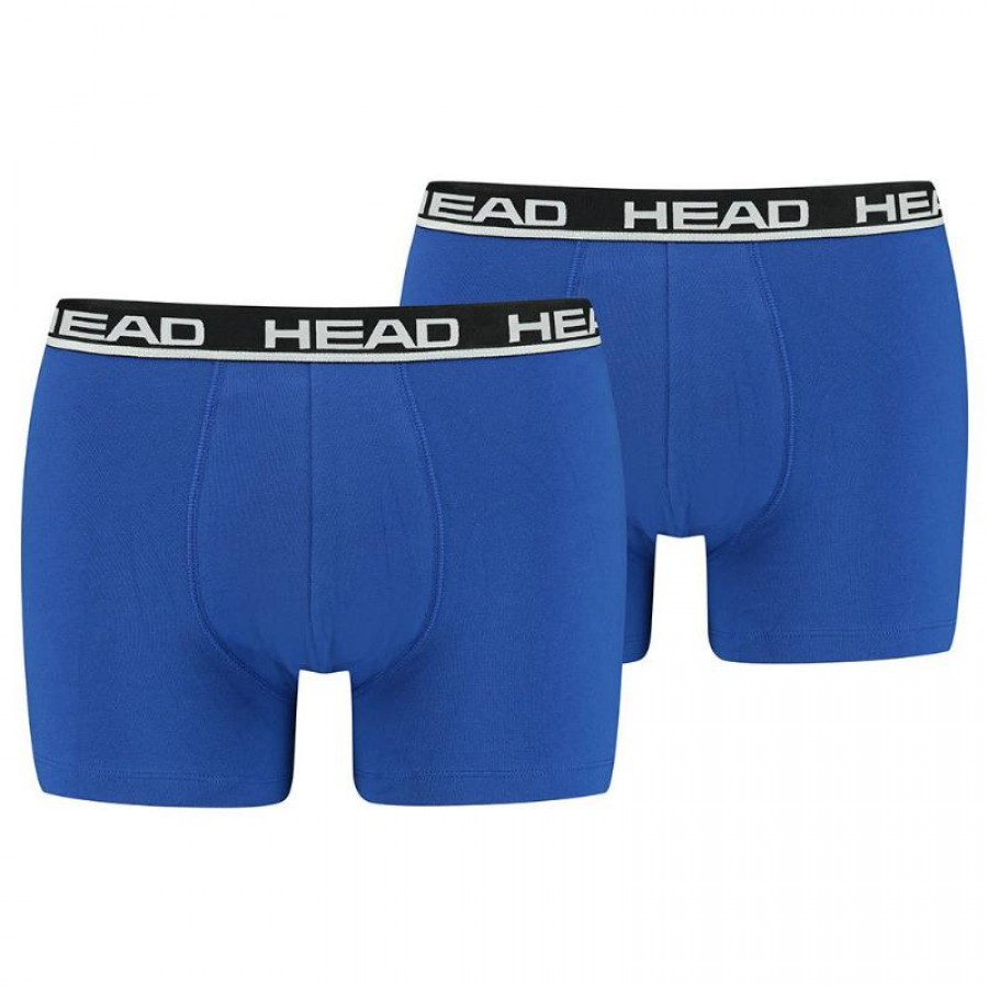 Boxers Head Basic Azul Negro 2 Unidades  Oferta + Barato