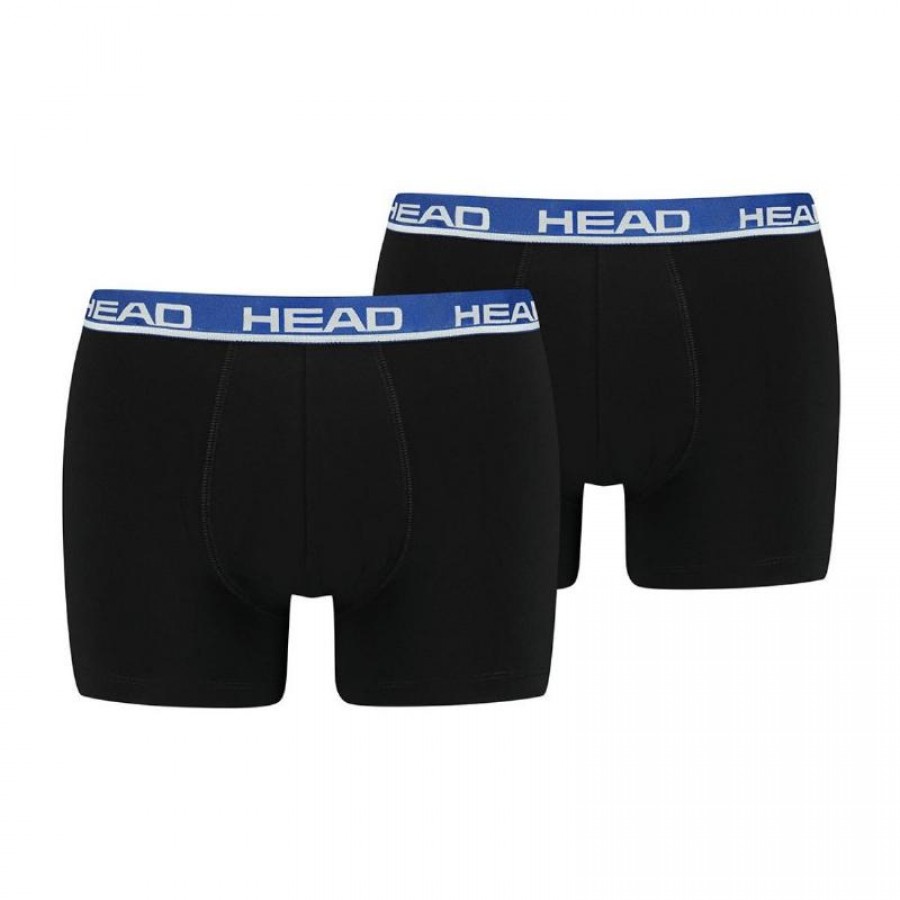 Boxer Head Basic Noir Bleu 2 unites  Offre - Pas cher