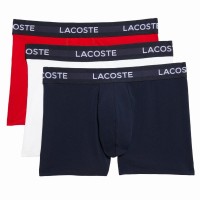 Lacoste Boxer bleu marine blanc rouge 3 unites  Offre - Pas cher