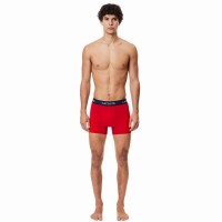 Lacoste Boxer bleu marine blanc rouge 3 unites  Offre - Pas cher