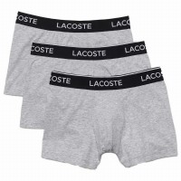 Boxers Lacoste Casual Gris Vigore 3 Unidades  Oferta + Barato