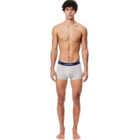 Boxers Lacoste Casual Gris Vigore 3 Unidades  Oferta + Barato