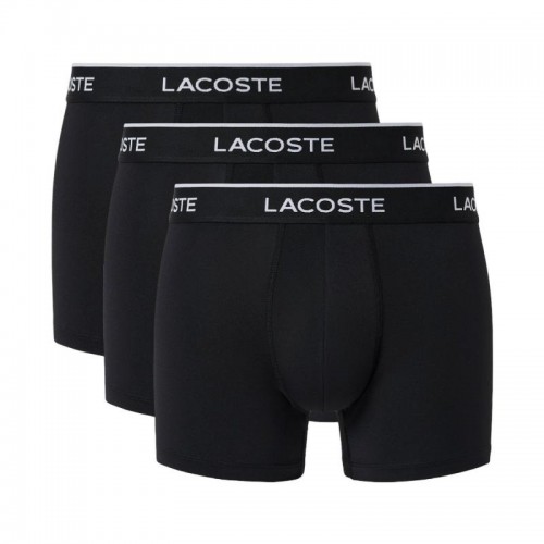 Lacoste Microfiber Black Boxers 3 Units