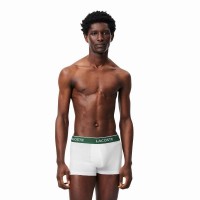 Boxers Lacoste Negro Blanco Gris Vigore 3 Unidades  Oferta + Barato