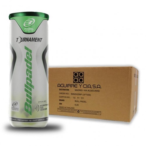 Cajon 72 Pelotas - 24 Boats of 3 pcs - Bullpadel Tournament Pro Cajon 72 Pelotas - 24 Boats of 3 pcs - Bullpadel Tournament Pro