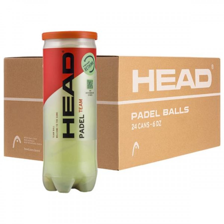 Cajon 72 Pelotas - 24 Botes de 3 uds - Head Team  Oferta + Barato