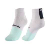 Calcetines Bullpadel BP266 I Blanco Gris Medio Vigore Negro 3 Pares