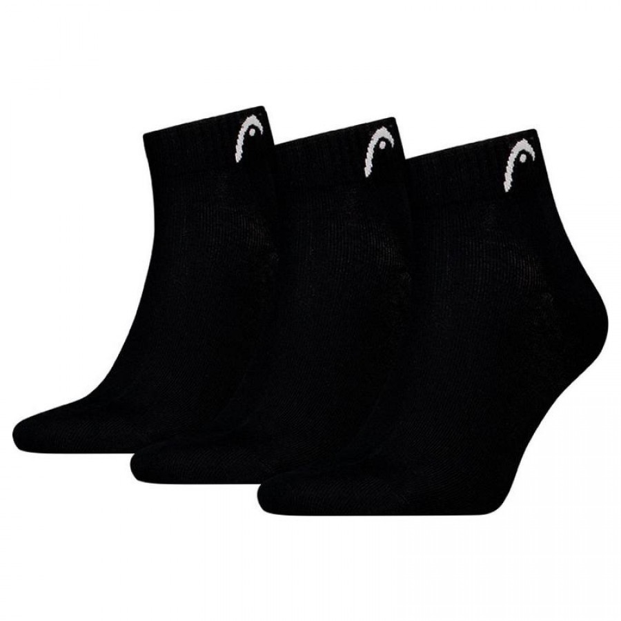 Calcetines Head All Sports Quarter Negro 3 Pares  Oferta + Barato