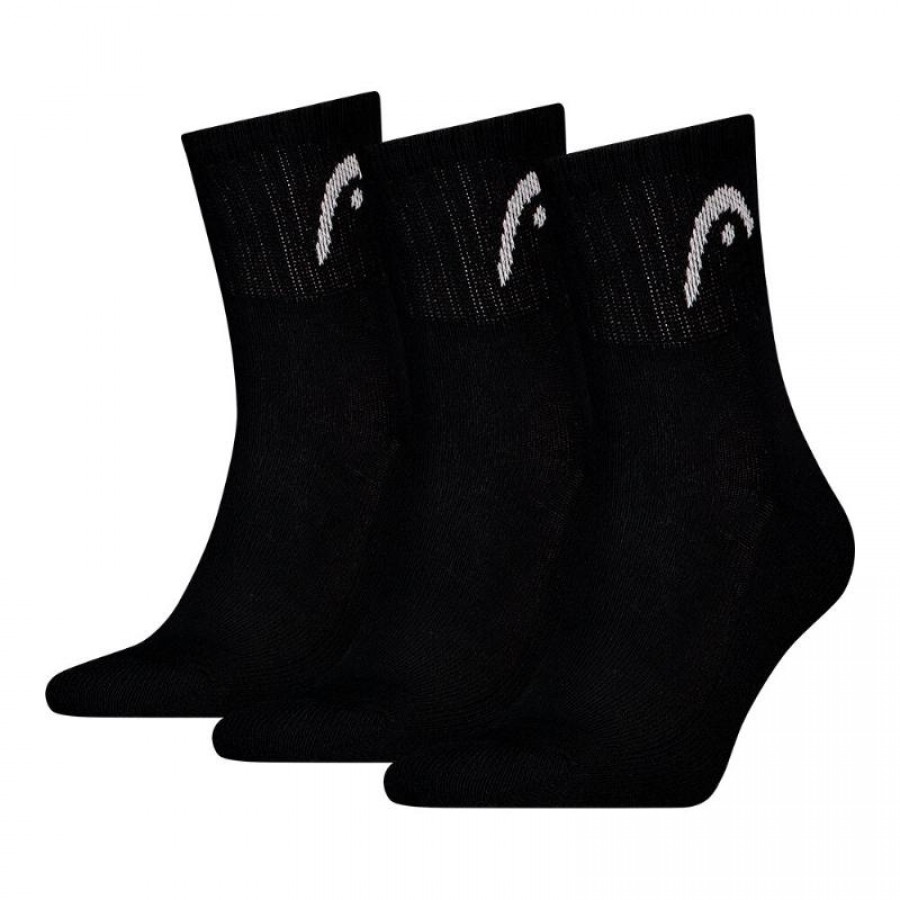 Calcetines Head All Sports Short Crew Negro 3 Pares  Oferta + Barato