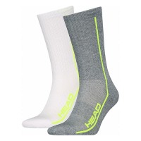 Calzini Head Performance Crew Bianco Grigio Lime 2 Paia  Offerta + Economico