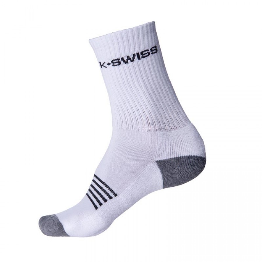 Kswiss Crew White Socks 3 Pair  Offer + Cheap