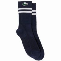 Calcetines Lacoste Sport Corte Alto Marino Blanco 1 Par  Oferta + Barato