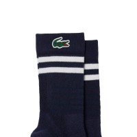 Calcetines Lacoste Sport Corte Alto Marino Blanco 1 Par  Oferta + Barato