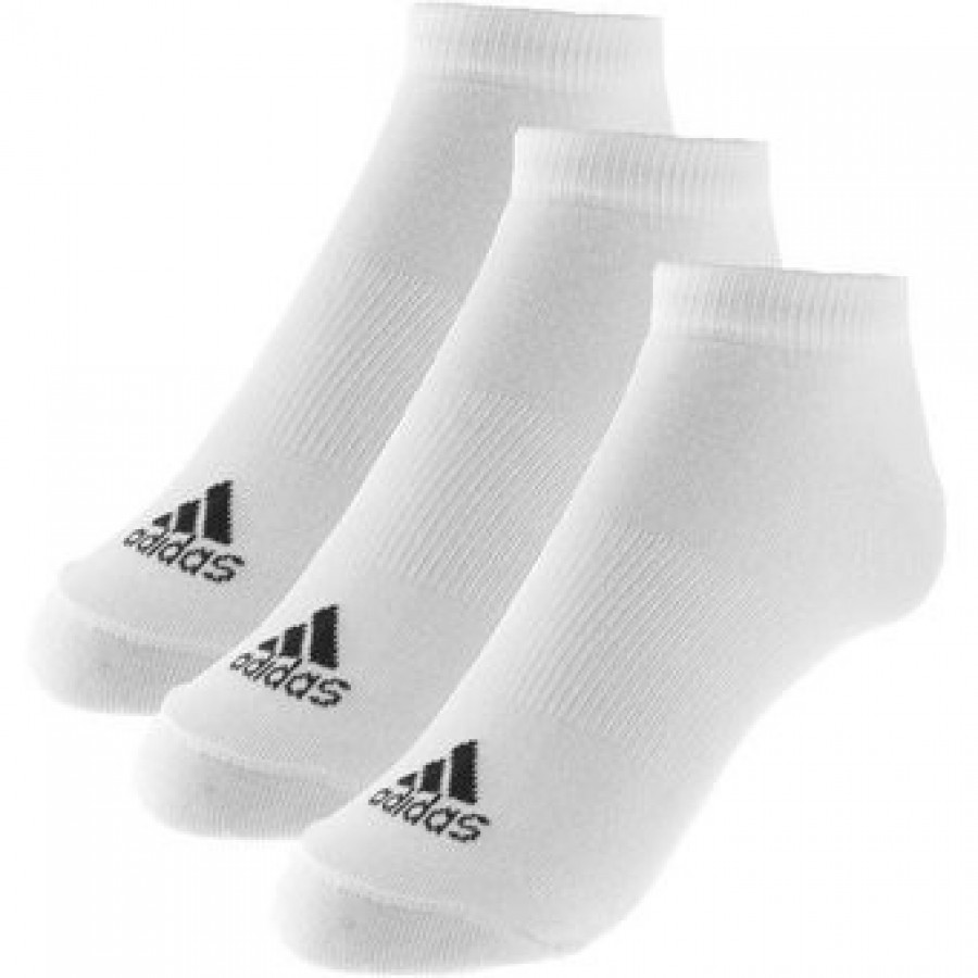 Adidas Performance No Show Thin White Socks 3 Pair  Offer + Cheap