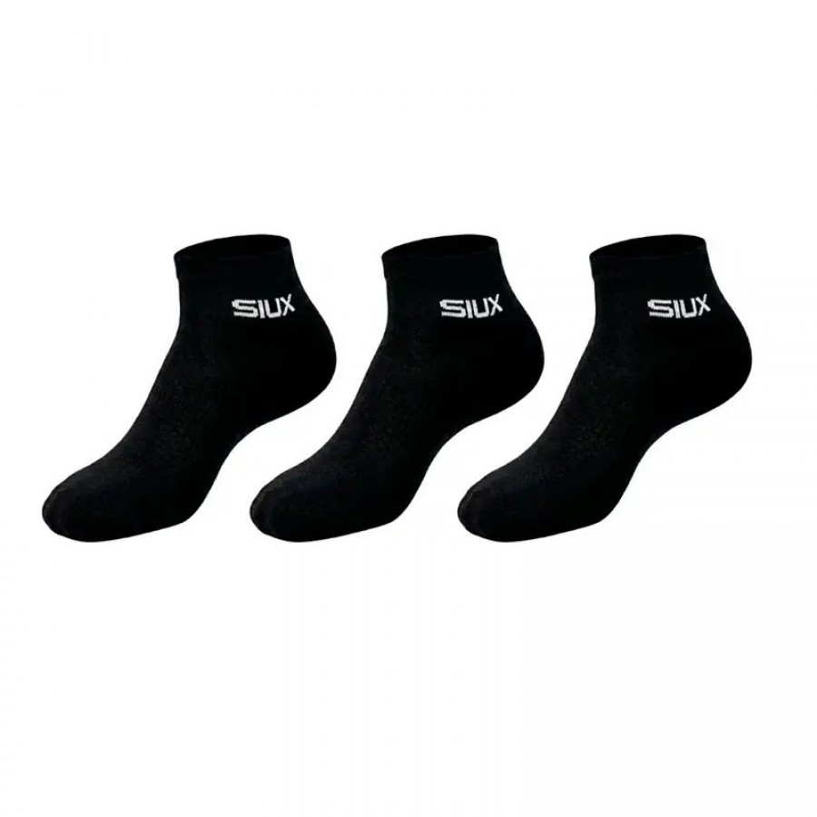 Siux Basic 26 Short Socks Black 3 Pairs