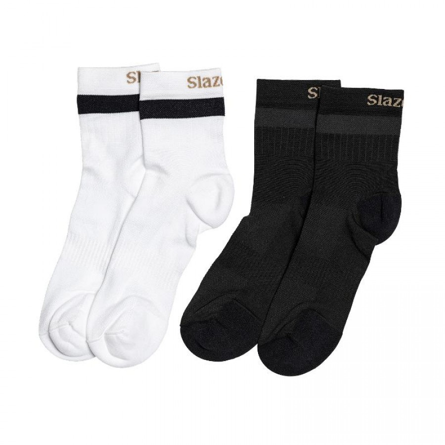 Calcetines Slazenger Alejandra Blanco Negro 2 Pares  Oferta + Barato