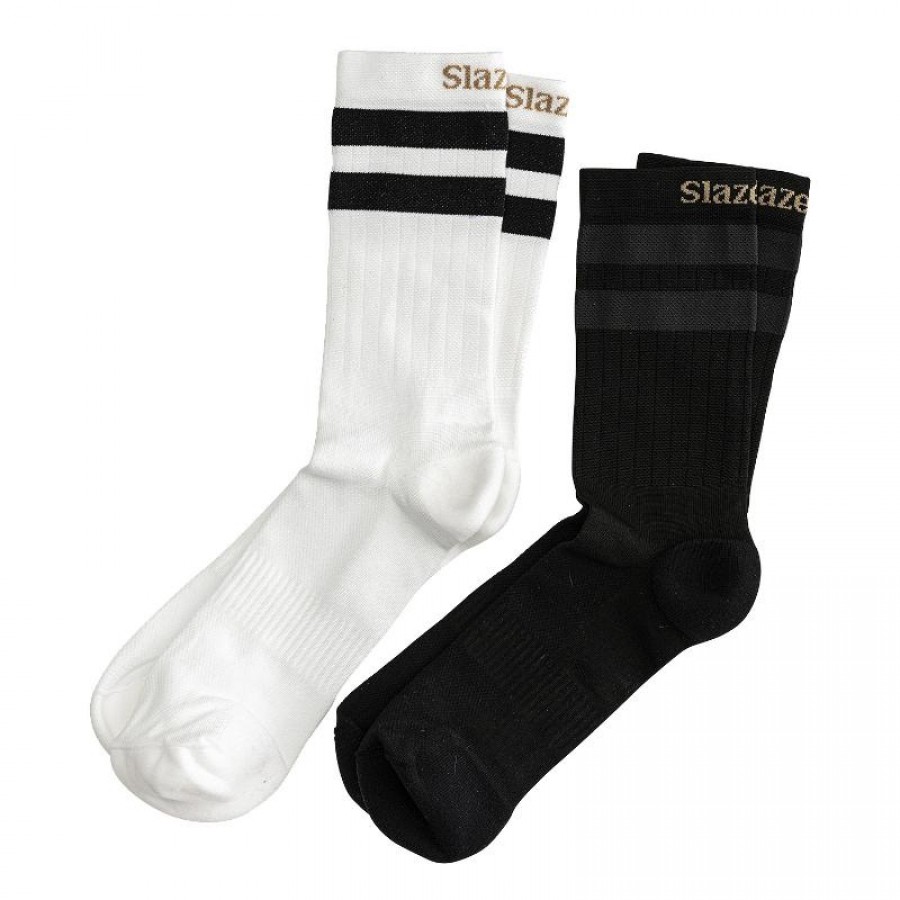 Slazenger Bruno White Black Meias 2 Pares  Oferta + Barato