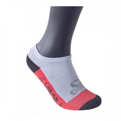 Calcetines Vibora Invisibles Multicolor Gris Rojo Negro 1 Par