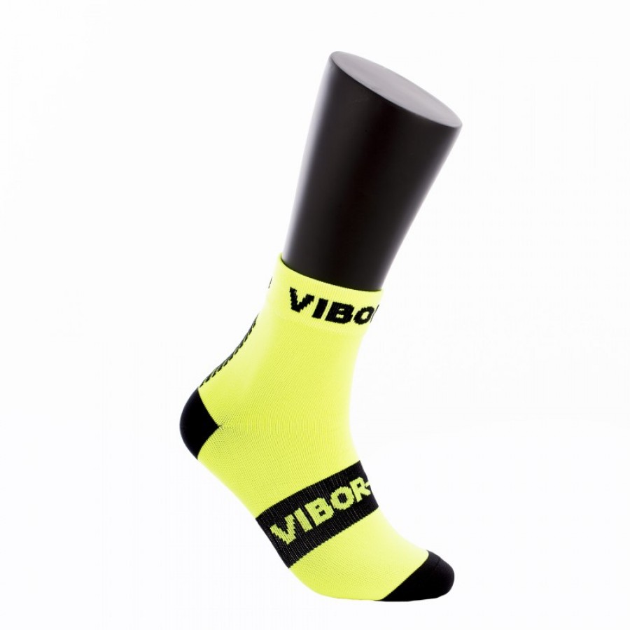 Meias Viper Kait Mid-Black Yellow Cane 1 Par