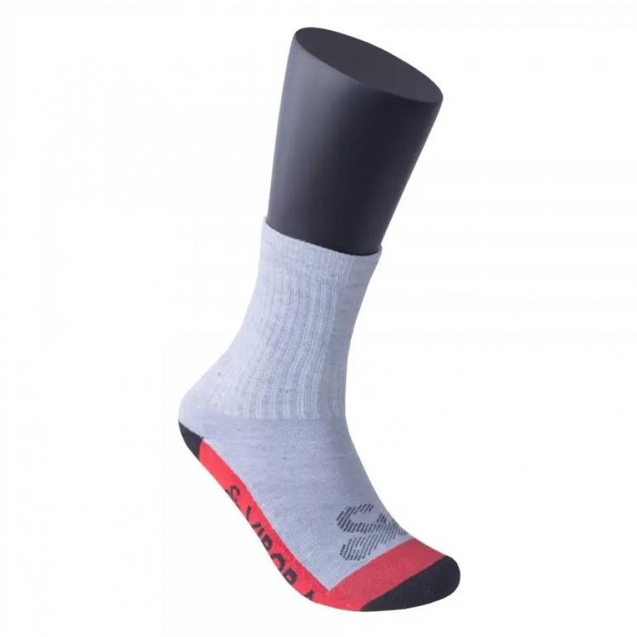 Red Grey Multicolored Half Cane Viper Socks 1 Pair  PADELPOINT Red Grey Multicolored Half Cane Viper Socks 1 Pair