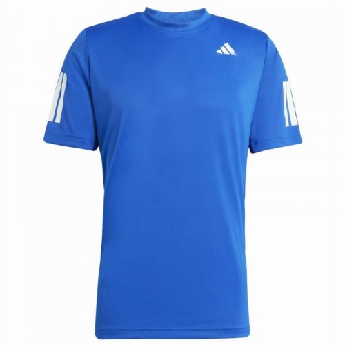 Adidas Club 3 Stripes Royal Blue White T-Shirt Adidas Club 3 Stripes Royal Blue White T-Shirt