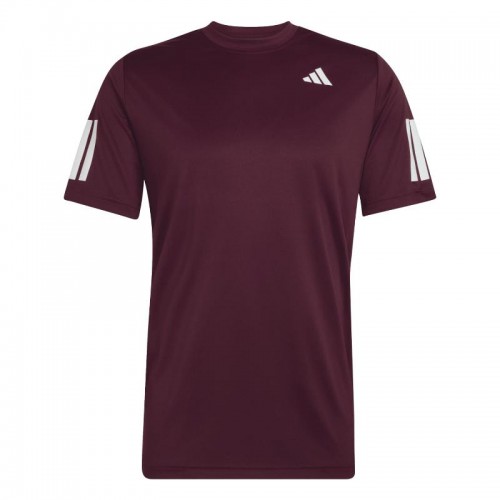 Camiseta Adidas Club 3 Stripes Marron