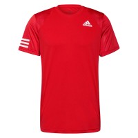 Camiseta Adidas Club 3 Stripes Rojo - Barata Oferta Outlet
