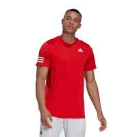 Camiseta Adidas Club 3 Stripes Rojo - Barata Oferta Outlet