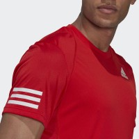 Camiseta Adidas Club 3 Stripes Rojo - Barata Oferta Outlet
