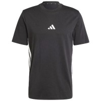 Camiseta Adidas Essentials Negro Blanco  Oferta + Barato