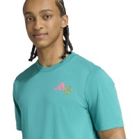 Camiseta Adidas Padel Graphic Teal Blue  Oferta + Barato