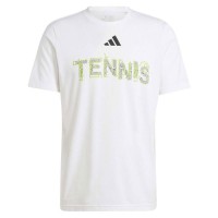 Camiseta Adidas Tennis Graphic Blanco  Oferta + Barato