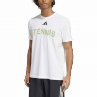 Camiseta Adidas Tennis Graphic Blanco  Oferta + Barato