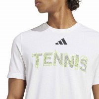 Camiseta Adidas Tennis Graphic Blanco  Oferta + Barato