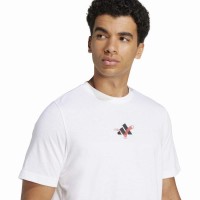 Camiseta Adidas Tennis Happy 3 Balls Graphic Blanco  Oferta + Barato