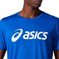 Camiseta Asics Core Logo Grande Azul Blanco