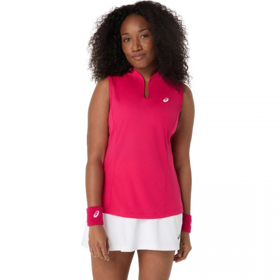 Camiseta Asics Court Rosa Brillante Mujer  Oferta + Barato