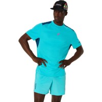 Camiseta Asics Padel Court SS Haut Aqua  Offre - Pas cher