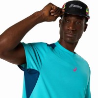 Camiseta Asics Padel Court SS Haut Aqua  Offre - Pas cher