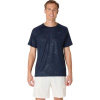 Camiseta Asics Game All Over Print SS Top Azul Medianoche  Oferta + Barato