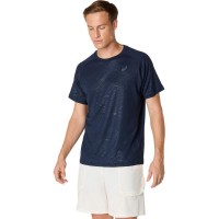 Camiseta Asics Game All Over Print SS Top Azul Medianoche  Oferta + Barato