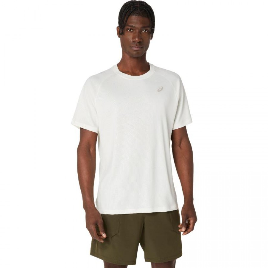 Camiseta Asics Game All Over Print SS Top Crema  Oferta + Barato