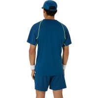 Camiseta Asics Match Azul Mako  Oferta + Barato